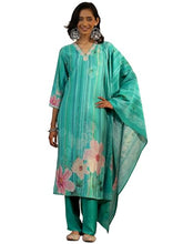 Libas Printed Silk Blend Straight Kurta Set For Women (401527S)