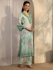 Libas Printed Cotton Blend Straight Kurta Set For Women