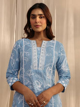 Gerua By Libas Printed Cotton Straight Kurta With Trousers and Dupatta-93175S