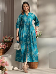 Libas Printed Cotton Fit and Flared Dress