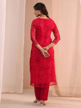 Libas Printed Chiffon Straight Kurta