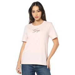 Womens Regular Logo Relaxed Fit T-Shirts, Pink