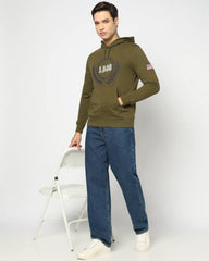 Men's Numeric Hoodie, Dark Green, M