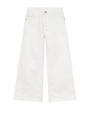 Gini and Jony Girls Blue Solid Wide Leg Jeans