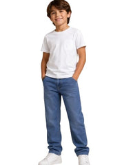 Gini and Jony Boys Blue Denim Jeans Fixed Waist