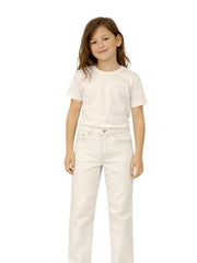 Gini and Jony Girls Off White Denim Jeans Fixed Waist
