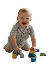 Boys Stripped Cotton 2 Piece Set Shirt & Shorts