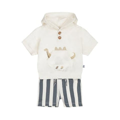 Boys Cotton Loose Fit 2 Piece Set Hoodie & Shorts