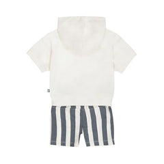 Boys Cotton Loose Fit 2 Piece Set Hoodie & Shorts