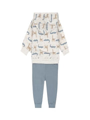 Boys Printed 3 Piece Set Cardigan, T-Shirt & Trousers