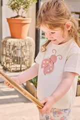 Girls Cotton Flared Leggings & T shirt