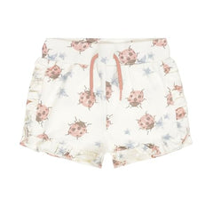 GJ Baby Girls Off White Graphic Print Cotton Elasticated Shorts 18-24 Months
