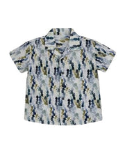 GJ Baby Boys Cotton Printed Resort Collar Shirt