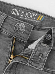 Gini and Jony Boys Grey Denim Jeans Fixed Waist