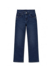 Gini and Jony Boys Blue Washed Denim Jeans Fixed Waist
