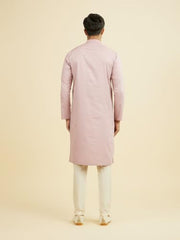 Manyavar Men's Cotton Dotted Print Kurta Set