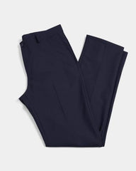 Blackberrys Men Textured Regular Fit Formal Trouser | Viscose Rayon Blend | Clean Front & Cross Pocket | Navy
