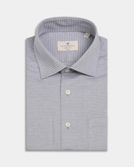 Blackberrys Men Micro Geometric Slim Fit Formal Shirt | 100% Cotton | Breathable | Grey