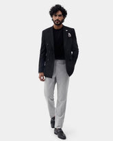 Blackberrys Men Textured Slim Fit Blazer| Dobby Woven Texture Black