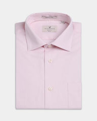 Blackberrys Men Textured Slim Fit Formal Shirt | 100% Cotton | Wrinkle Resistant | Wrinkle Free | Light Pink