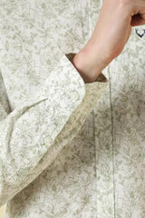 Men White Custom Fit Print Full Sleeves Casual Shirt