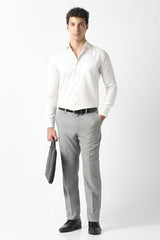 Men Grey Solid Trousers
