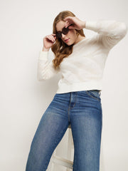 Madame White Crew Neck Sweater