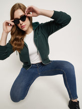 Madame Bottle Green Hood Neck Sweatshirt