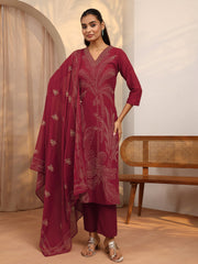 LIBAS LADIES WESTERN KURTI 2PCS SET 99936 RED