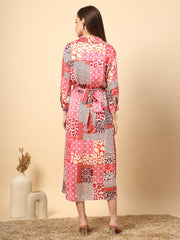 Gipsy Ladies Western Woolen Dress 9Drs247086 Pk Mc Pink