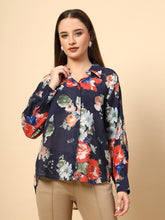 Printed Cotton Blue Shirt
