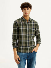 Men'S Checkered Multi Color Slim Fit Linen Shirt - Goyalsons ShopMax