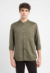 Men'S Solid Slim Fit Linen Shirt