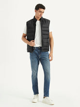 Men'S Quilted Black Collar Neck Jacket