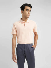 Men'S Solid Slim Fit Polo T-Shirt