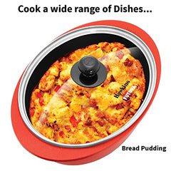 Hawkins 3 Litre Dutch Oven, Nonstick Biryani Pot, Red Ceramic Coated Casserole, Cooking Pot, Saute Pan, Red (DCDO3G)
