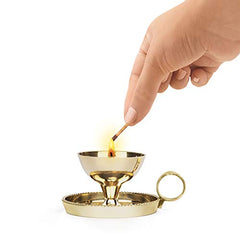 Borosil Medium Size Mangal Diya Decorative Brass Glass Oil Lamp | Tea Light Holder | Diya with Borosilicate Glass | Puja Dia for Mandir | Lantern Diya with Glass Cover