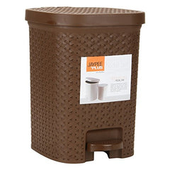 Jaypee Plus Dispose all Square Dustbin with Removable Plastic Bucket | Garbage Bin Trash Can Pedal Waste Bin |Square Shape Dustbin For Home, Kitchen, Bathroom & Office, 7 Litre, Brown