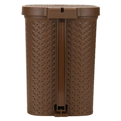 Jaypee Plus Dispose all Square Dustbin with Removable Plastic Bucket | Garbage Bin Trash Can Pedal Waste Bin |Square Shape Dustbin For Home, Kitchen, Bathroom & Office, 7 Litre, Brown