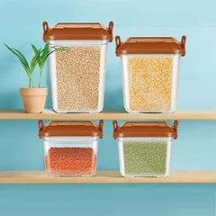 MILTON Silo 18 Plastic Storage Container with Side Lock Handles, 1 Piece, 18 Litres, Blue, Transparent Boxes, Stackable and Nestable Dabba, Kitchen Containers for Grains, Cereals, Atta Box