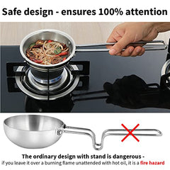 Hawkins 1.5 Cup Tadka Pan, 360 ml Triply Stainless Steel Pan, Silver (STP15)