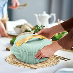 MILTON plastic Oyster Jr. Gift Set PU Insulated Casserole, Set of 3 (455 ml, 860 ml, 1275 ml), Light Green, BPA Free, Food Grade, Hot and Cold, Easy to Carry, Easy to Store, Chapati, Roti, Curd Maker