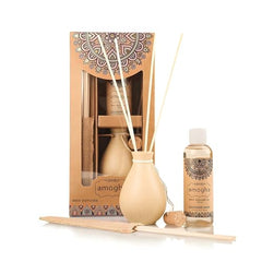 IRIS Amogha Reed Diffuser | 100ml Fragrance Oil + 8N Reed Sticks | Long-Lasting Aromatherapy Diffuser for Home & Office | Smoke-Free, Flame-Free Air Freshener | Ideal for Gifting (Lavender Khus)