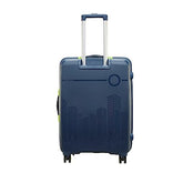 Skybags Cityscape 55 Polypropylene Hardshellsided Cabin Size Wheels Anti Theft Zipper Blue 4 Wheel Inline Suitcase, Large