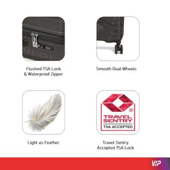 VIP ION Hardside Spinner Luggage Trolley, Lightweight PP Shell Suitcase, Flushed TSA Lock, Wheels, Water Repellant Zipper