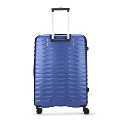 VIP Plastic Crusade Trolley Bag 0 360° With Hard Spinner Wheels Met.Navyblu, Large