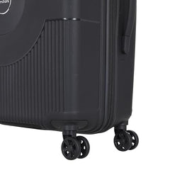 Kamiliant Polypropylene KAM Hard Shell Wheels Double Spinner Suitcase Might DW SP6 Black,Medium