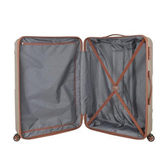 Kamiliant by American Tourister Falcon DLX Medium with TSA Lock & Wheel & Internal Organiser, Hard PP Check-in Suitcase for Travel/Trolley Bag with Double Wheel- Beige