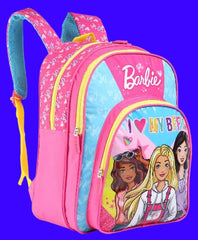 STRIDERS Barbie School Bag for Kids Stylish, Lightweight Backpack with Padded Comfortable Straps & Spacious Compartments Perfect for School & Travel Ideal for Age 6 Years 16 inches