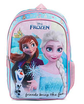 STRIDERS Frozen School Backpack for Kids | Lightweight Durable Backpack | Padded Comfortable Straps & Sparkling Elsa & Anna Design | Spacious Compartments for School Essentials | 1 inches